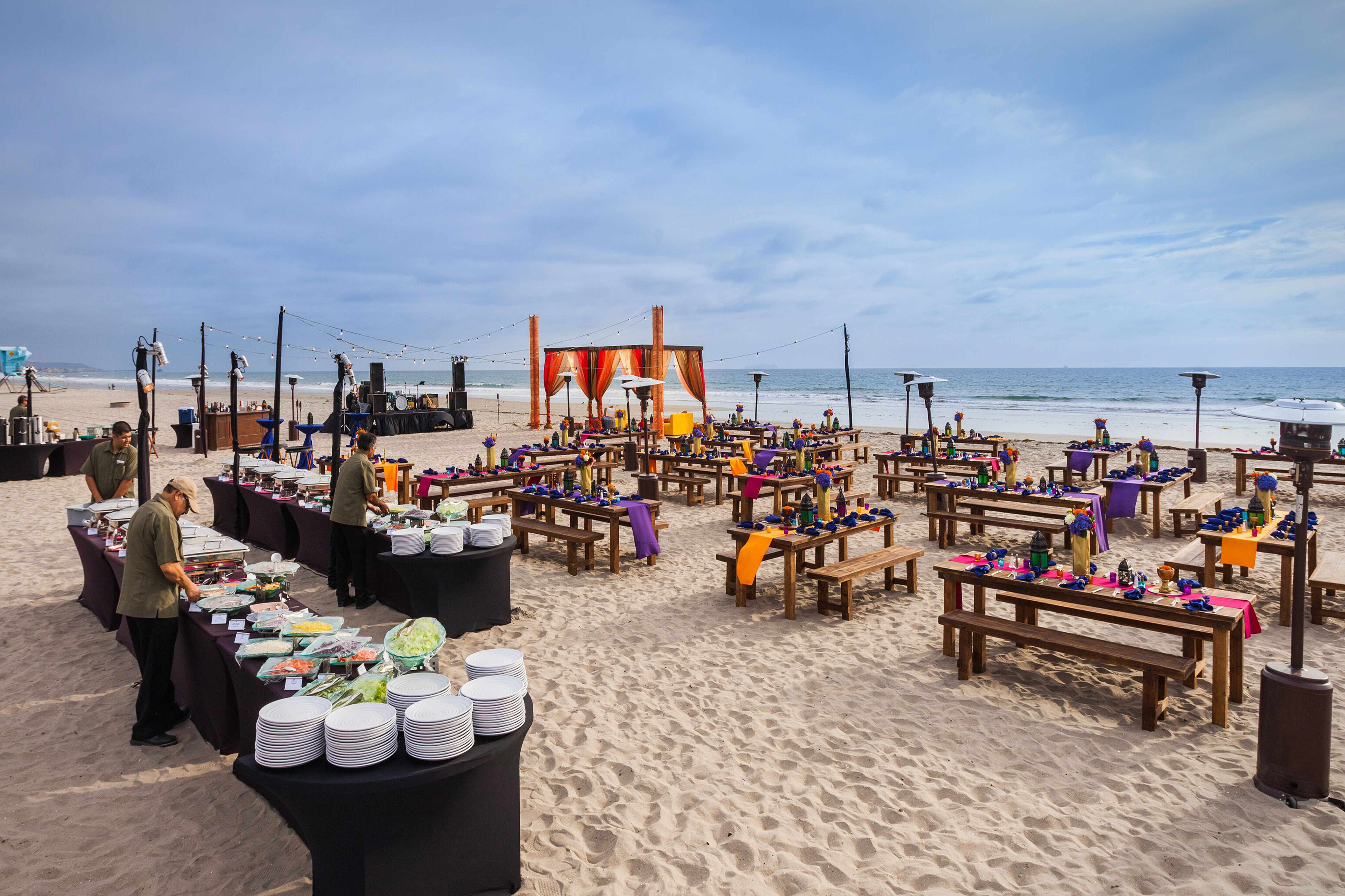 reception at silver strand state beach